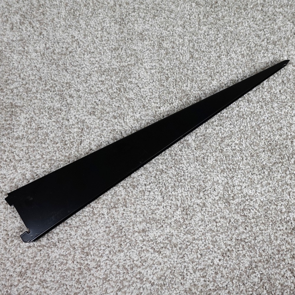 Black‎ Metal Slotted Wall Shelf Bracket Knife Edge Retail Display Support